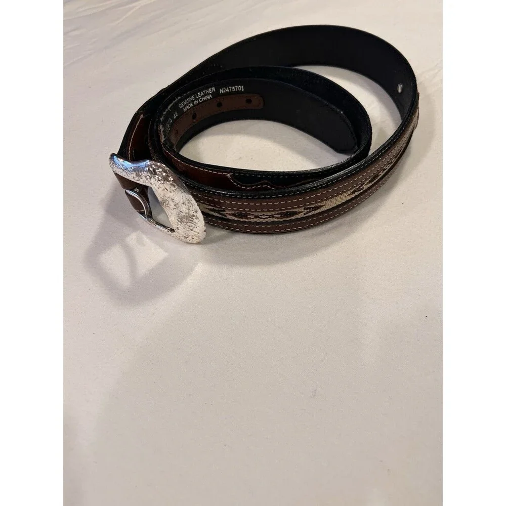 Nocona Genuine Leather Western Belt 46 Distressed